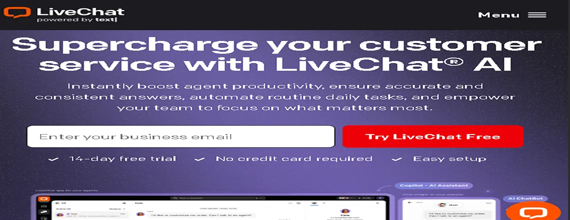 LiveChatAI AI-powered chatbot for website customer service automation.