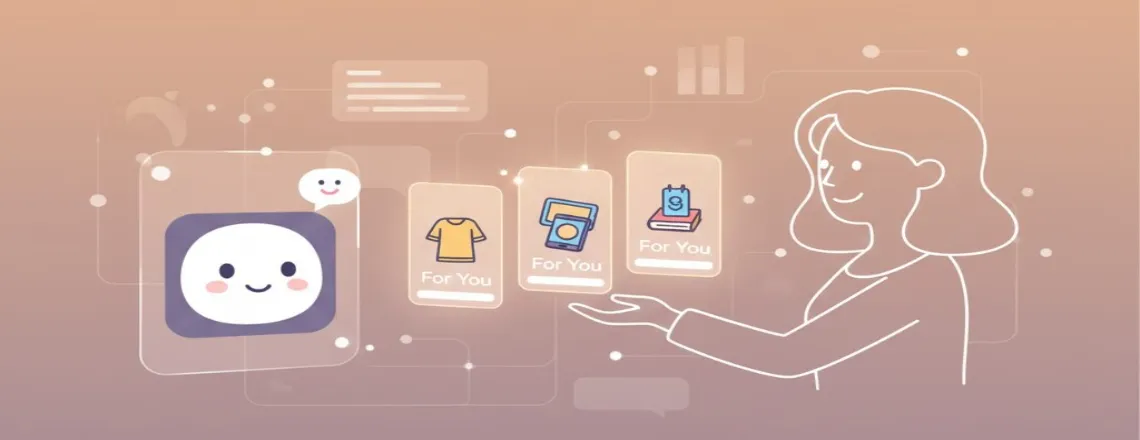 AI chatbot delivering personalized product recommendations as part of smart chatbot marketing strategies