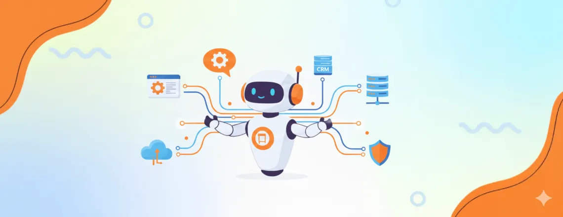 Chatbot automation integrating with CRM and customer support tools