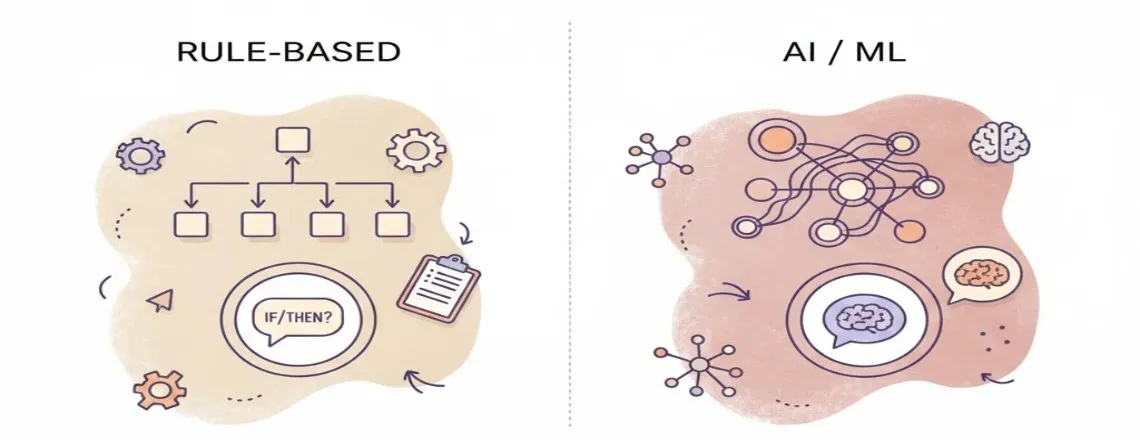 Comparison of chatbot types showing rule-based, AI-powered, and hybrid chatbot platforms with integration capabilities