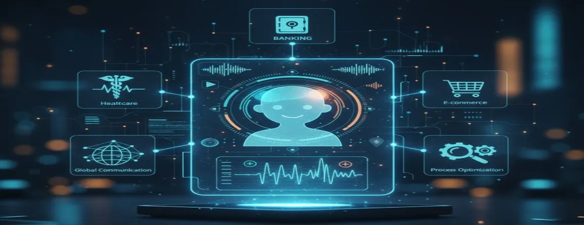 Future of chatbot technology featuring emotional AI, voice recognition, sentiment analysis, and advanced conversational AI capabilities