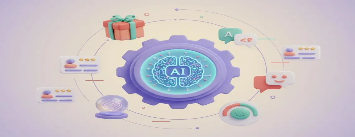 AI system personalizing customer experiences with data analytics and recommendations