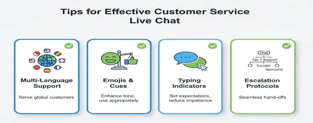Support agent following effective live chat tips to improve customer satisfaction