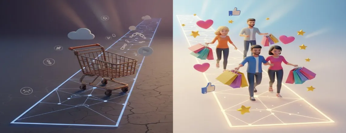 Comparison showing impact of good versus poor after-sales service on customer retention