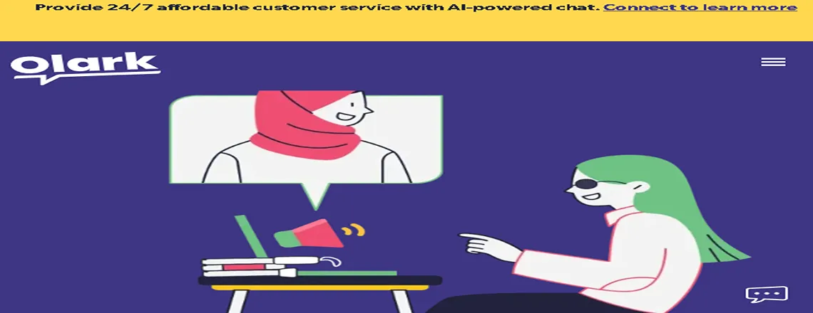 Olark live chat software for real-time customer support and sales assistance.