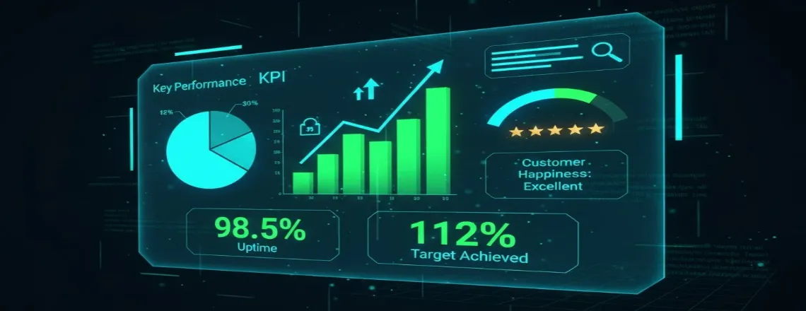 Analytics dashboard showing chatbot performance metrics