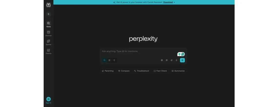 Perplexity AI mixes search with chat. Cites sources for every answer.